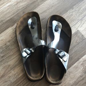 Silver sandals